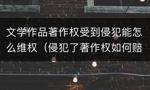 文学作品著作权受到侵犯能怎么维权（侵犯了著作权如何赔偿）