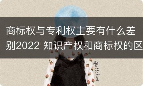 商标权与专利权主要有什么差别2022 知识产权和商标权的区别