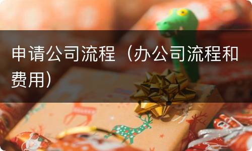 申请公司流程（办公司流程和费用）