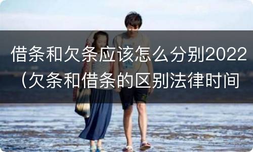 借条和欠条应该怎么分别2022（欠条和借条的区别法律时间多少年）