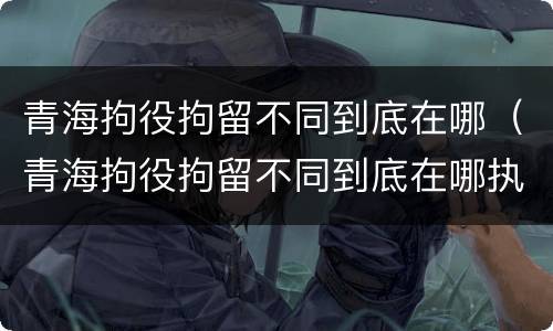 青海拘役拘留不同到底在哪（青海拘役拘留不同到底在哪执行）