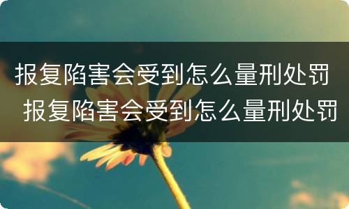 报复陷害会受到怎么量刑处罚 报复陷害会受到怎么量刑处罚呢