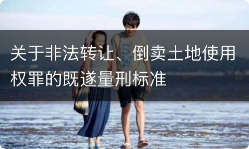 关于非法转让、倒卖土地使用权罪的既遂量刑标准