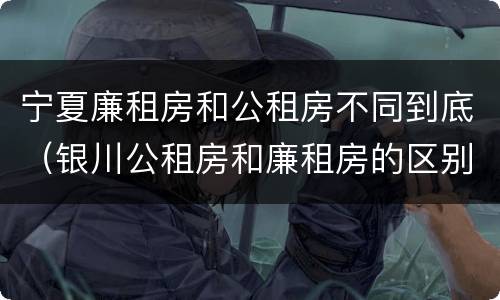 宁夏廉租房和公租房不同到底（银川公租房和廉租房的区别）