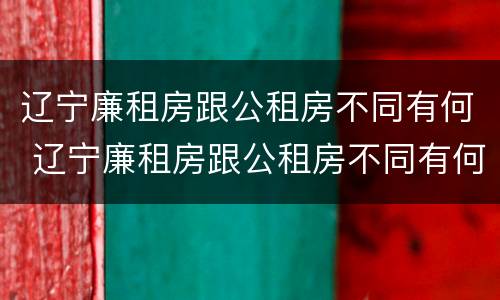 辽宁廉租房跟公租房不同有何 辽宁廉租房跟公租房不同有何影响