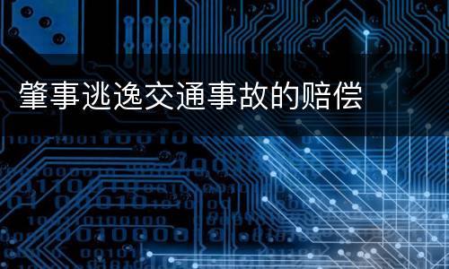 肇事逃逸交通事故的赔偿