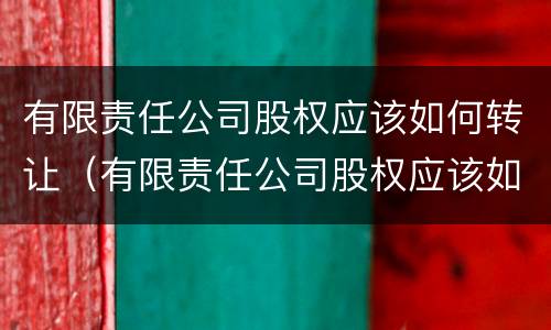 有限责任公司股权应该如何转让（有限责任公司股权应该如何转让给个人）