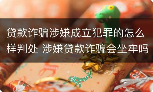 贷款诈骗涉嫌成立犯罪的怎么样判处 涉嫌贷款诈骗会坐牢吗