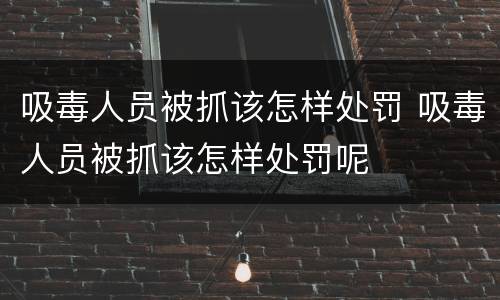 吸毒人员被抓该怎样处罚 吸毒人员被抓该怎样处罚呢