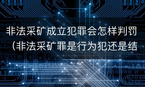 非法采矿成立犯罪会怎样判罚（非法采矿罪是行为犯还是结果犯）