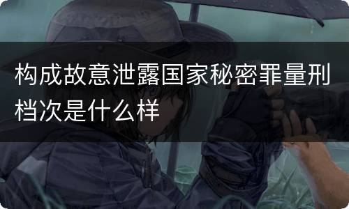 构成故意泄露国家秘密罪量刑档次是什么样