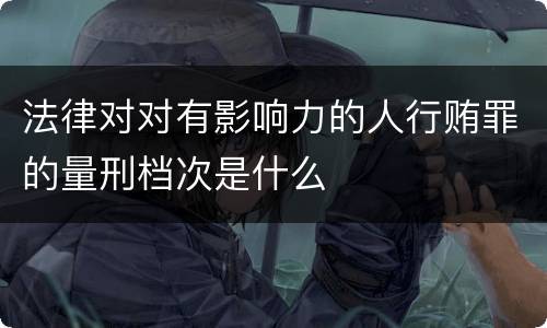 法律对对有影响力的人行贿罪的量刑档次是什么