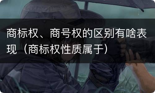 商标权、商号权的区别有啥表现（商标权性质属于）