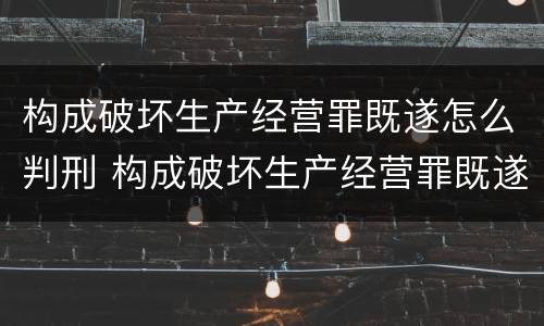 构成破坏生产经营罪既遂怎么判刑 构成破坏生产经营罪既遂怎么判刑的