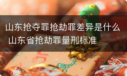 山东抢夺罪抢劫罪差异是什么 山东省抢劫罪量刑标准
