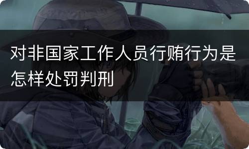 对非国家工作人员行贿行为是怎样处罚判刑