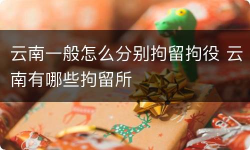 云南一般怎么分别拘留拘役 云南有哪些拘留所