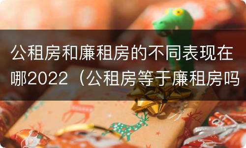 公租房和廉租房的不同表现在哪2022（公租房等于廉租房吗）