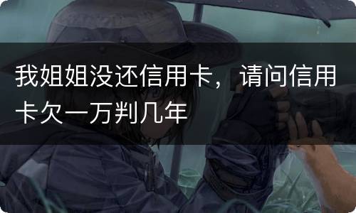 我姐姐没还信用卡，请问信用卡欠一万判几年