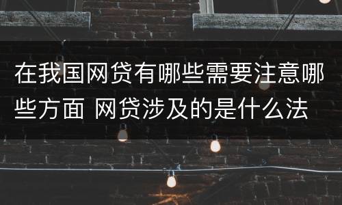 在我国网贷有哪些需要注意哪些方面 网贷涉及的是什么法