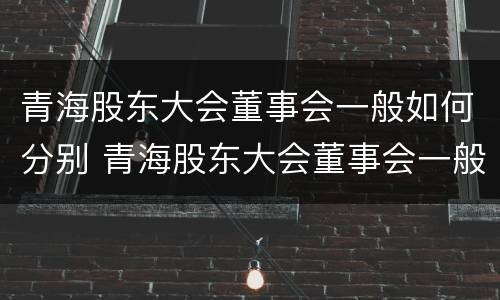 青海股东大会董事会一般如何分别 青海股东大会董事会一般如何分别参加