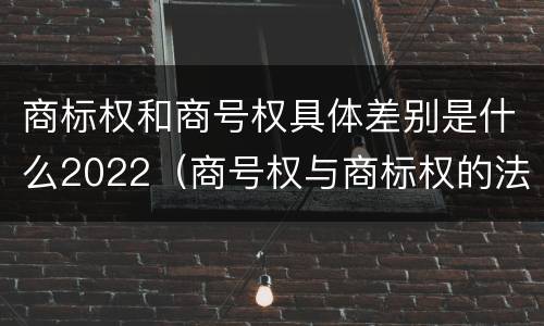 商标权和商号权具体差别是什么2022（商号权与商标权的法律冲突与解决）