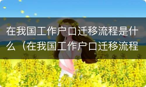 在我国工作户口迁移流程是什么(在我国工作户口迁移流程是什么样的)