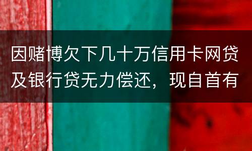 因赌博欠下几十万信用卡网贷及银行贷无力偿还，现自首有什么后果