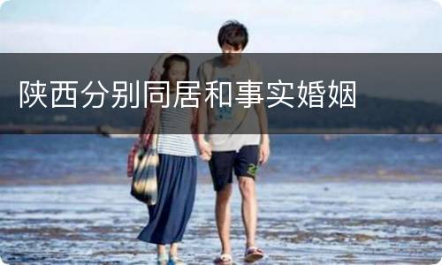 陕西分别同居和事实婚姻