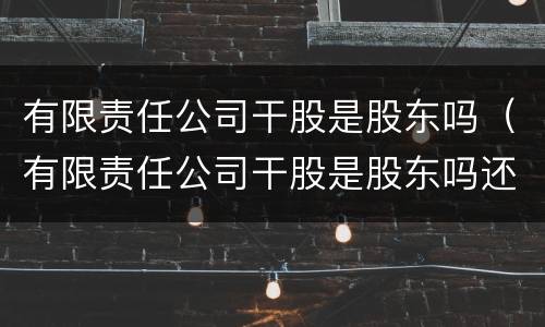 有限责任公司干股是股东吗（有限责任公司干股是股东吗还是股东）