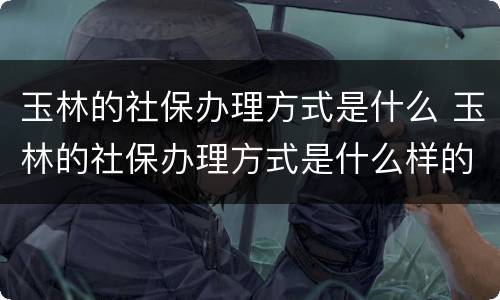 玉林的社保办理方式是什么 玉林的社保办理方式是什么样的