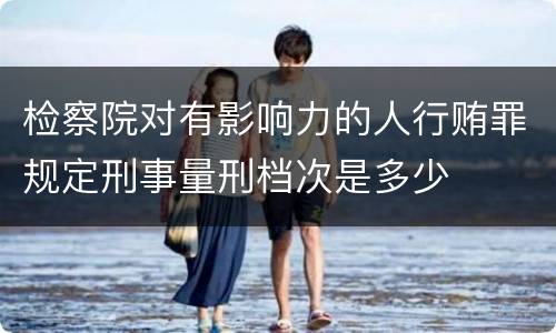 检察院对有影响力的人行贿罪规定刑事量刑档次是多少