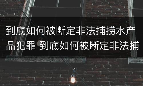 到底如何被断定非法捕捞水产品犯罪 到底如何被断定非法捕捞水产品犯罪记录