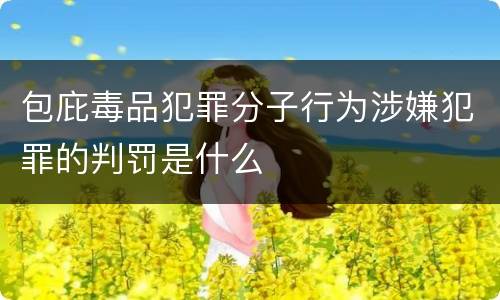 包庇毒品犯罪分子行为涉嫌犯罪的判罚是什么