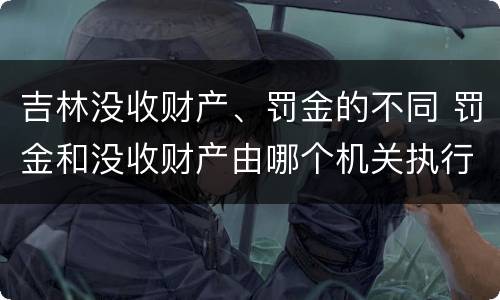 吉林没收财产、罚金的不同 罚金和没收财产由哪个机关执行