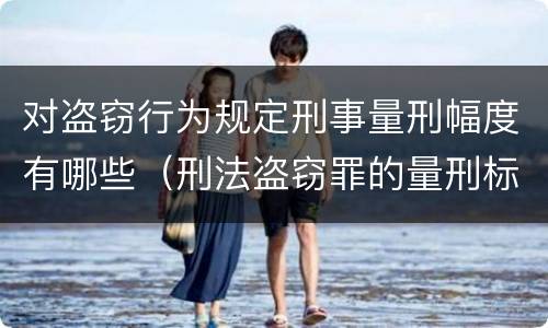 对盗窃行为规定刑事量刑幅度有哪些（刑法盗窃罪的量刑标准）