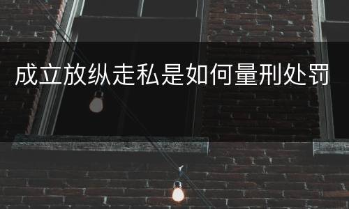 成立放纵走私是如何量刑处罚