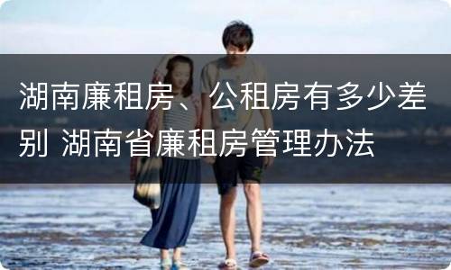 湖南廉租房、公租房有多少差别 湖南省廉租房管理办法