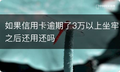 如果信用卡逾期了3万以上坐牢之后还用还吗