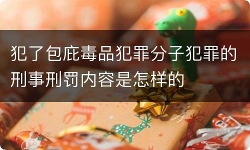 犯了包庇毒品犯罪分子犯罪的刑事刑罚内容是怎样的