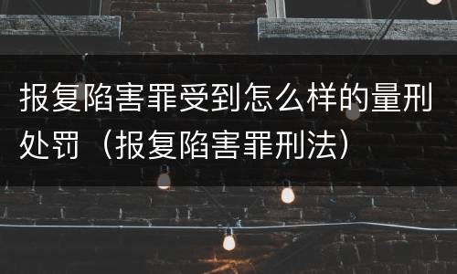 报复陷害罪受到怎么样的量刑处罚（报复陷害罪刑法）