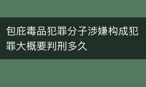 包庇毒品犯罪分子涉嫌构成犯罪大概要判刑多久