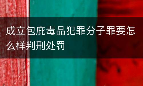 成立包庇毒品犯罪分子罪要怎么样判刑处罚