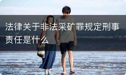 法律关于非法采矿罪规定刑事责任是什么
