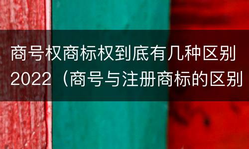 商号权商标权到底有几种区别2022（商号与注册商标的区别）