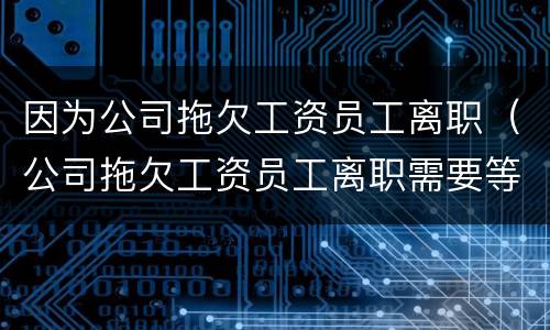 因为公司拖欠工资员工离职（公司拖欠工资员工离职需要等30天吗）