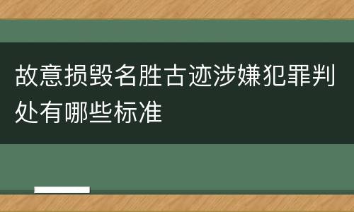 故意损毁名胜古迹涉嫌犯罪判处有哪些标准