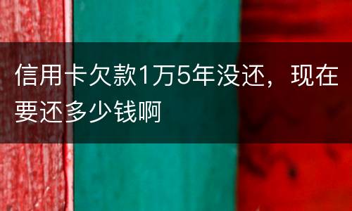 信用卡欠款1万5年没还，现在要还多少钱啊