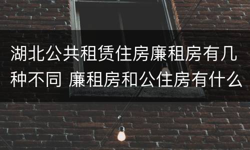 湖北公共租赁住房廉租房有几种不同 廉租房和公住房有什么区别