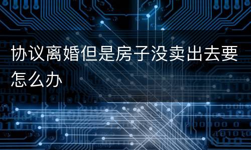 协议离婚但是房子没卖出去要怎么办